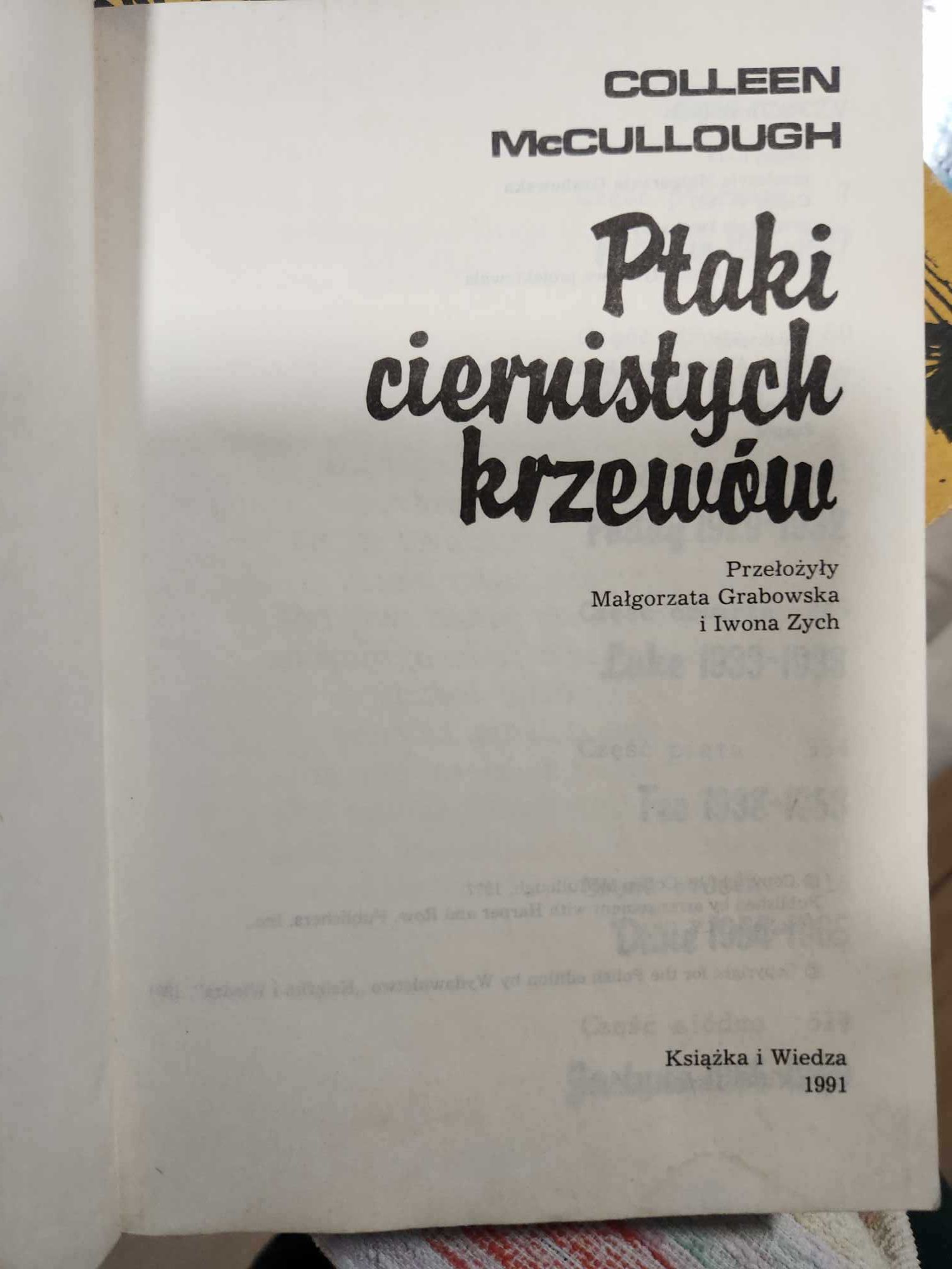 Ptaki ciernistych krzewów Collen McCullough 1991