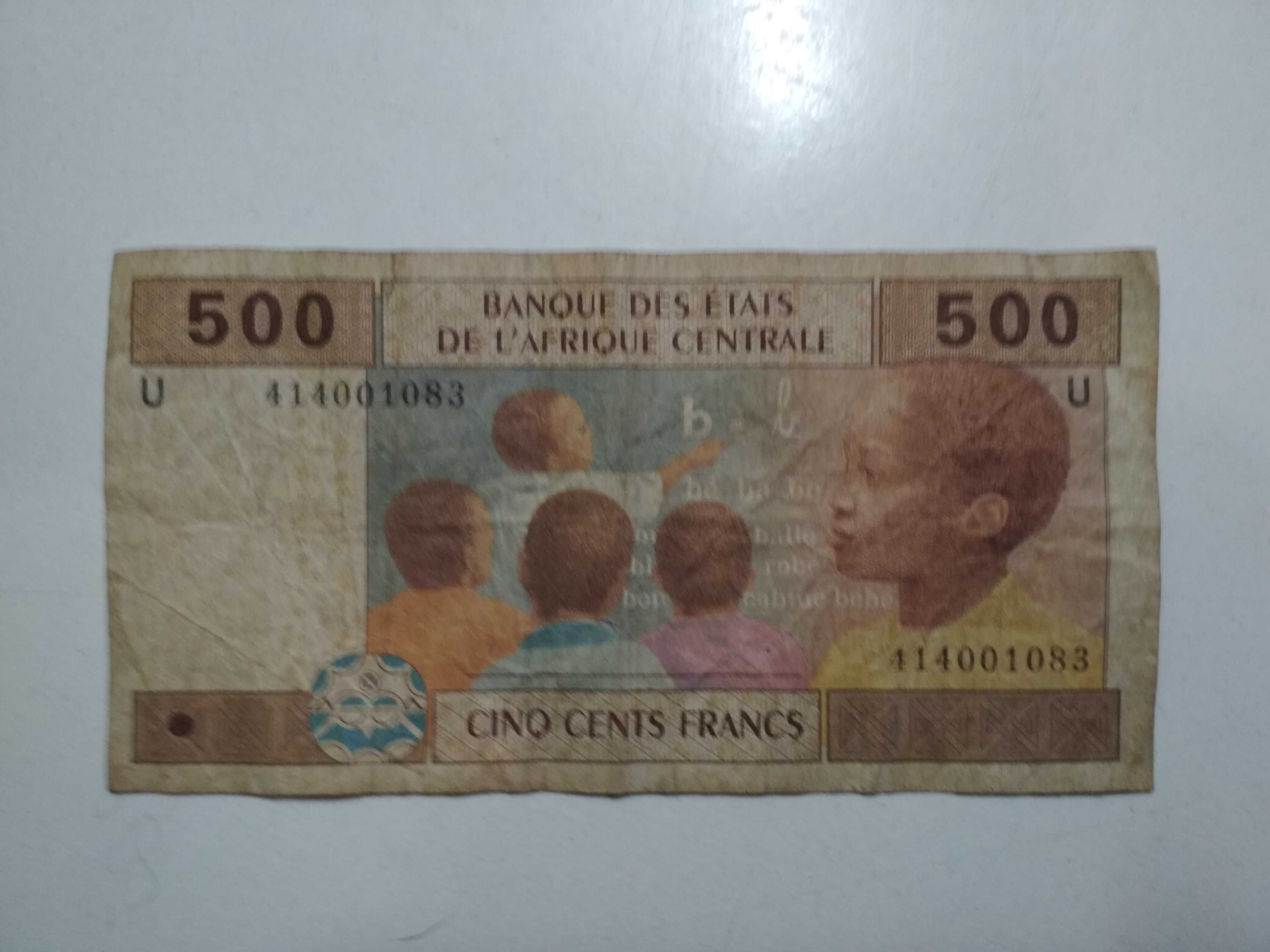 Banknot Republika Środkowoafrykańska Afryka Centralna 500 franków