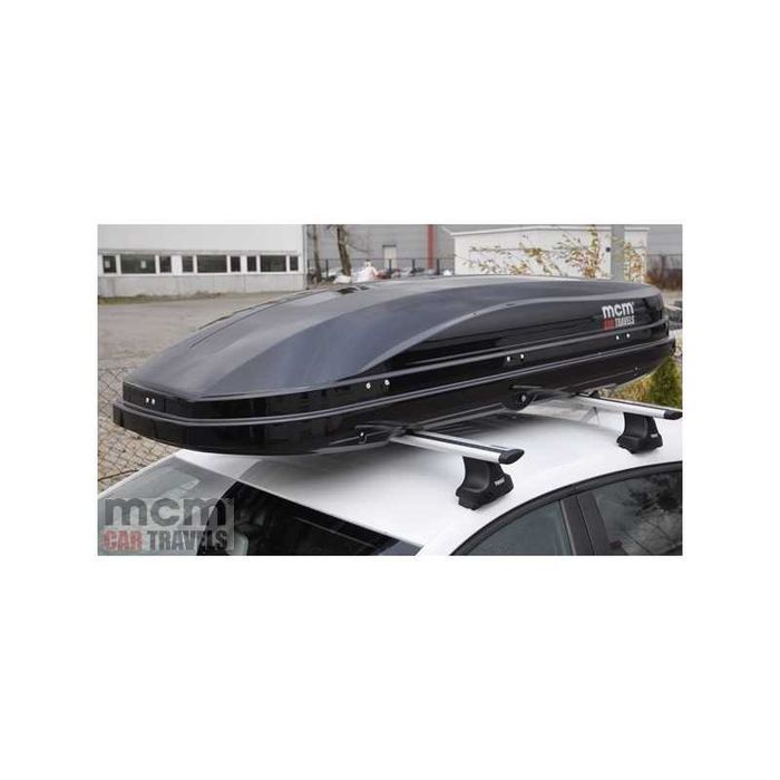 Bagażnik Box dachowy Kufer Boks bagażowy HAKR MAGIC 400 Czarny 199cm