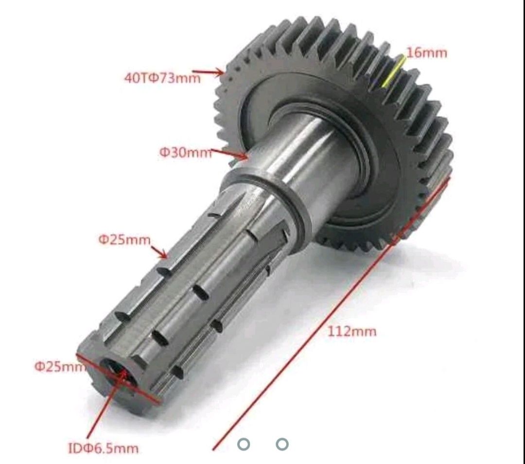 Вал коробки передач редуктора квадроцикла (шестерня)ATV 150-200cc.
