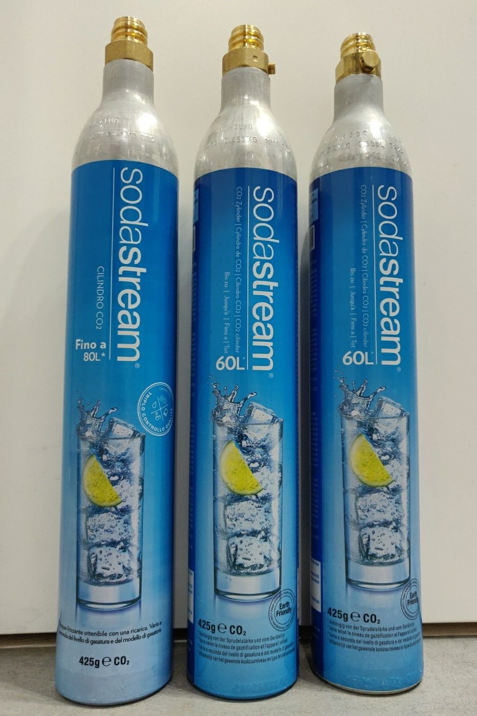 3 cylindry Sodastream pełne nabój do Brita Philips Wessper