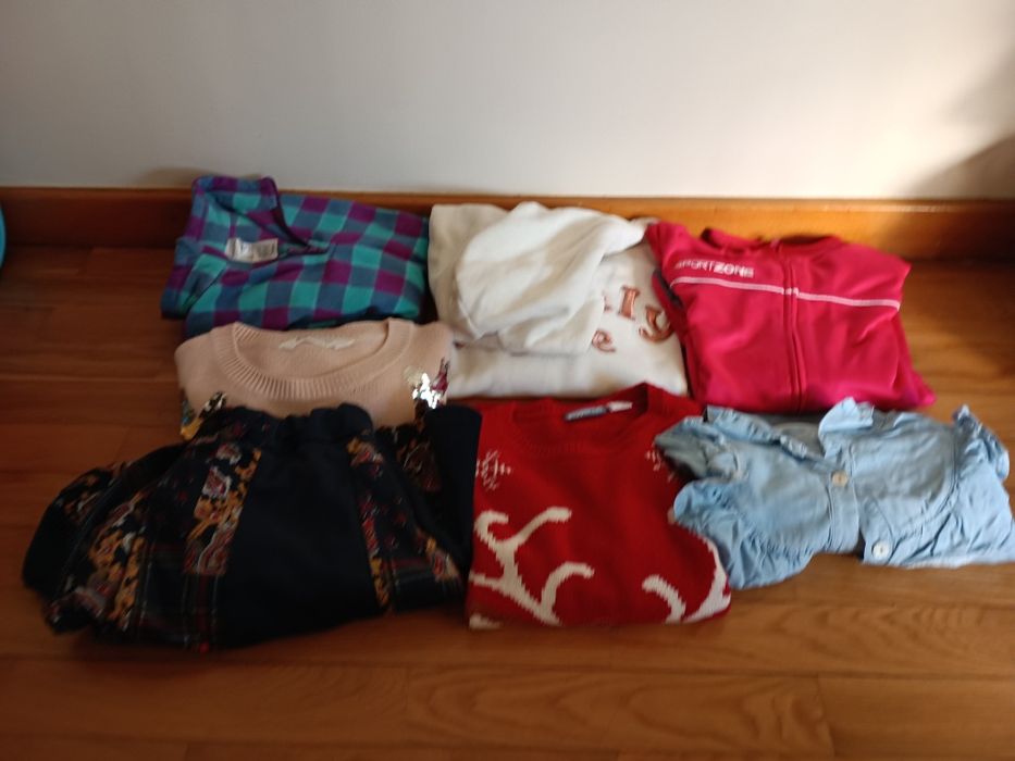 Lote de 7 peças menina tamanho 8-10 anos