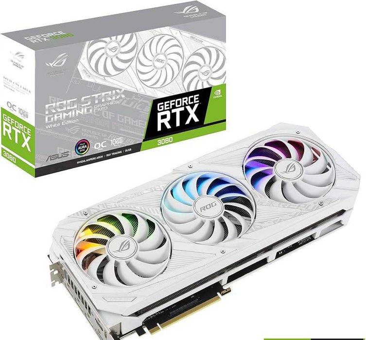 Видеокарта ASUS ROG Strix RTX 3080 White Edition 1 шт. USED!