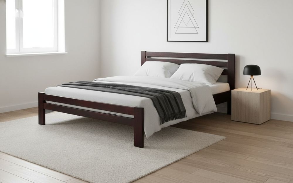 Стильная Кровать "Алекс" 140×200 натуральное дерева (сосна)