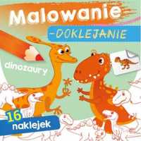 Malowanie - doklejanie. Dinozaury