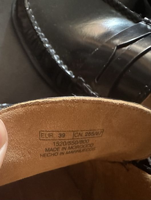 Кожаные женские мокасины Massimo Dutti, р. 39.
