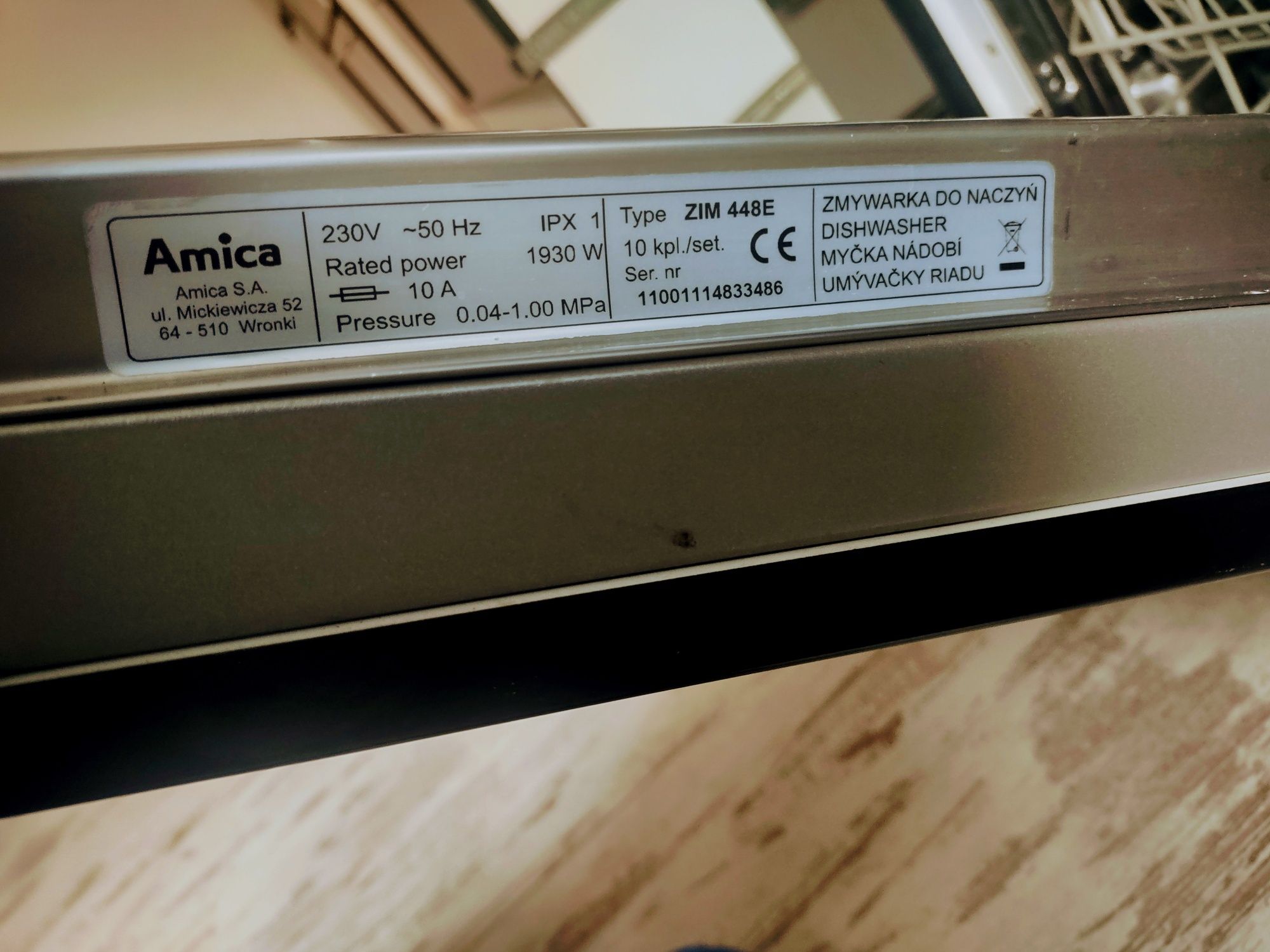 Zmywarka Firmy Amica