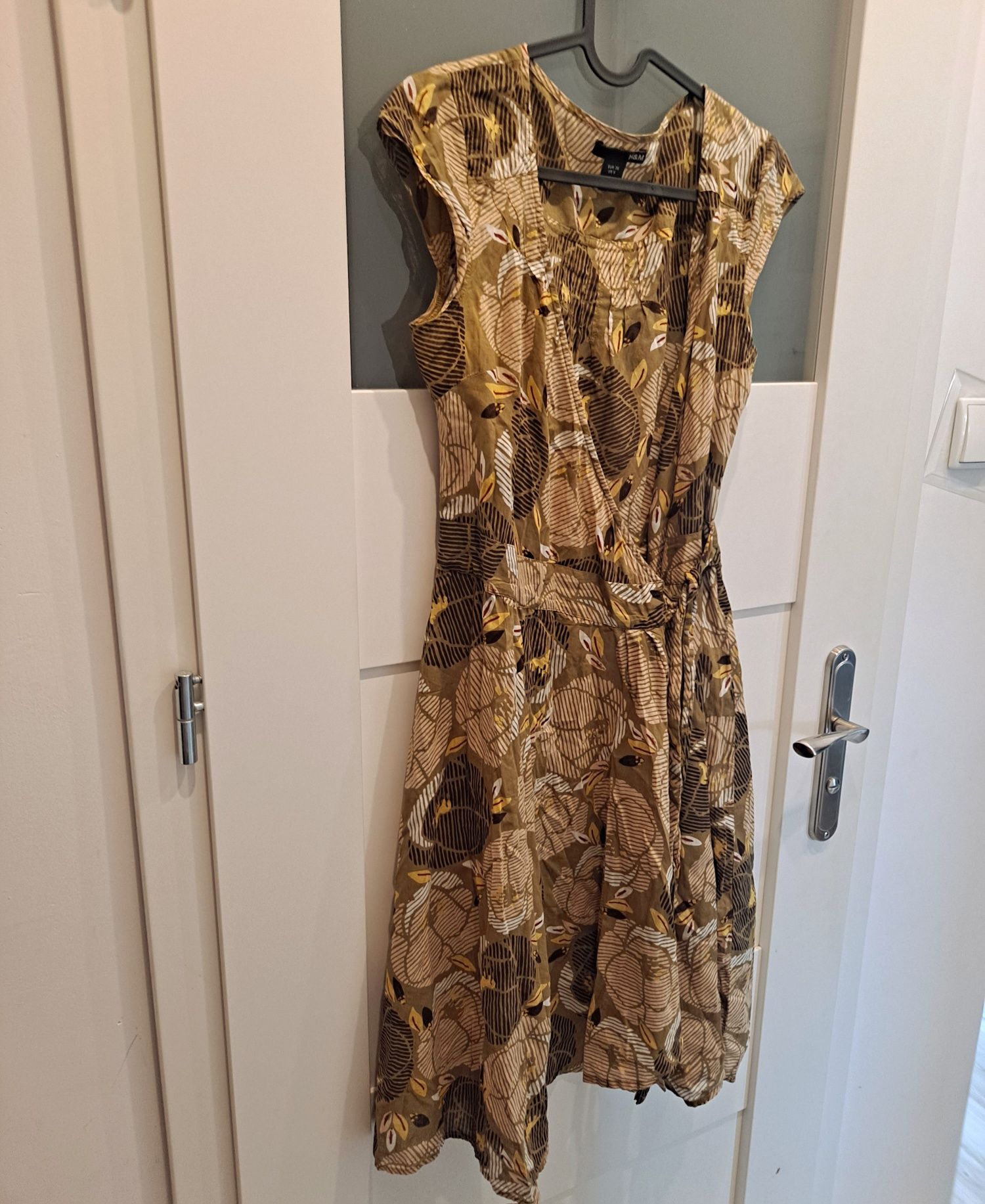 Bawełniana wiązana sukienka damska H&M