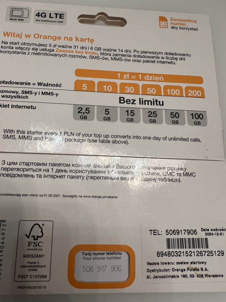 506+917+906   złoty numer telefonu   Orange