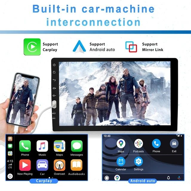 Rádio 1din de 9 polegadas touch Bluetooth MirrorLink + microfone NOVO