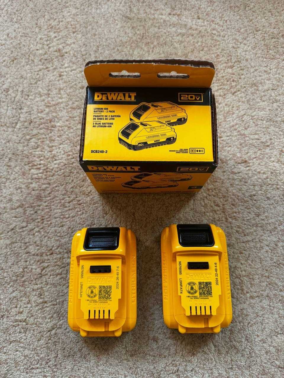 Нові Оригінальні запаковані акумулятори DEWALT 18/20V DCB204 4Ah