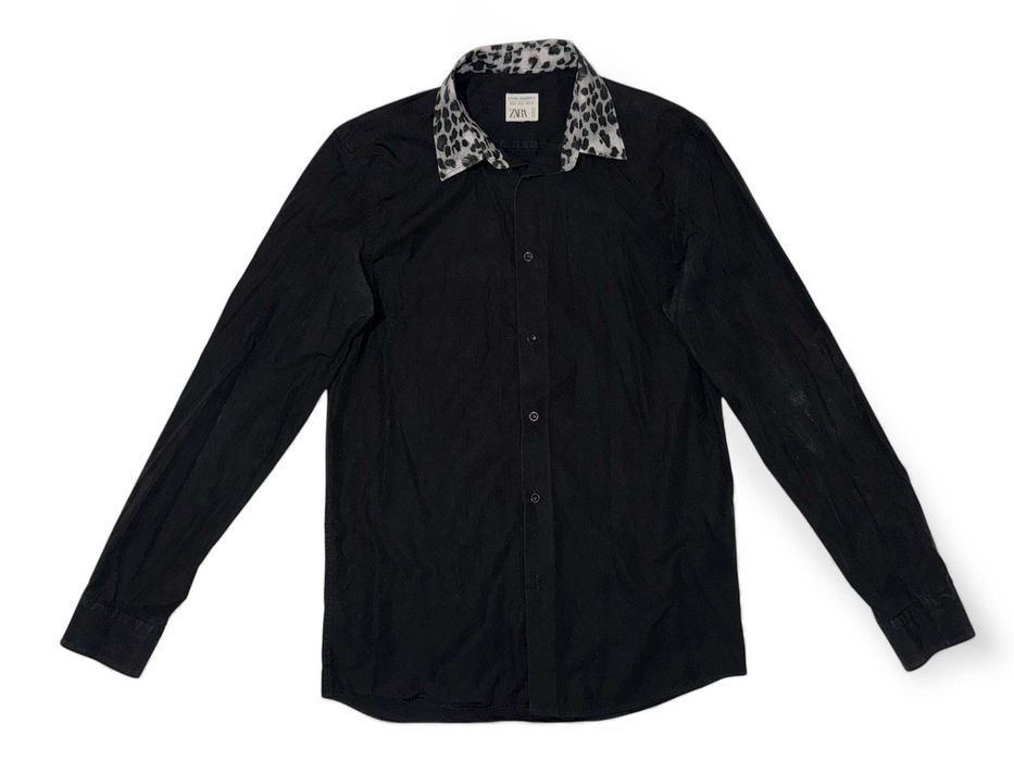 Чоловіча сорочка Zara з принтом, розмір S | Мужская рубашка Zara