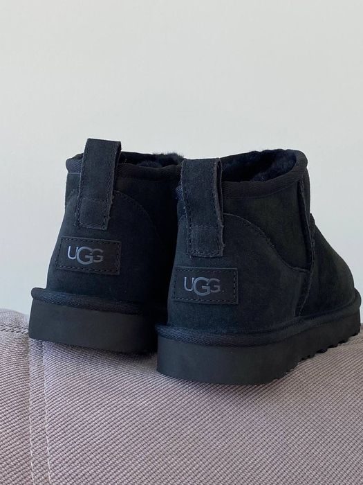 Уги Мужские UGG Ultra Mini Black (Замша) Size 39 ТОП