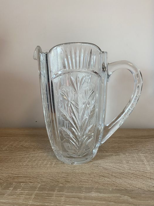 Wazon dzbanek kryształowy kryształ prawdziwy ciężki vintage  ozdobny