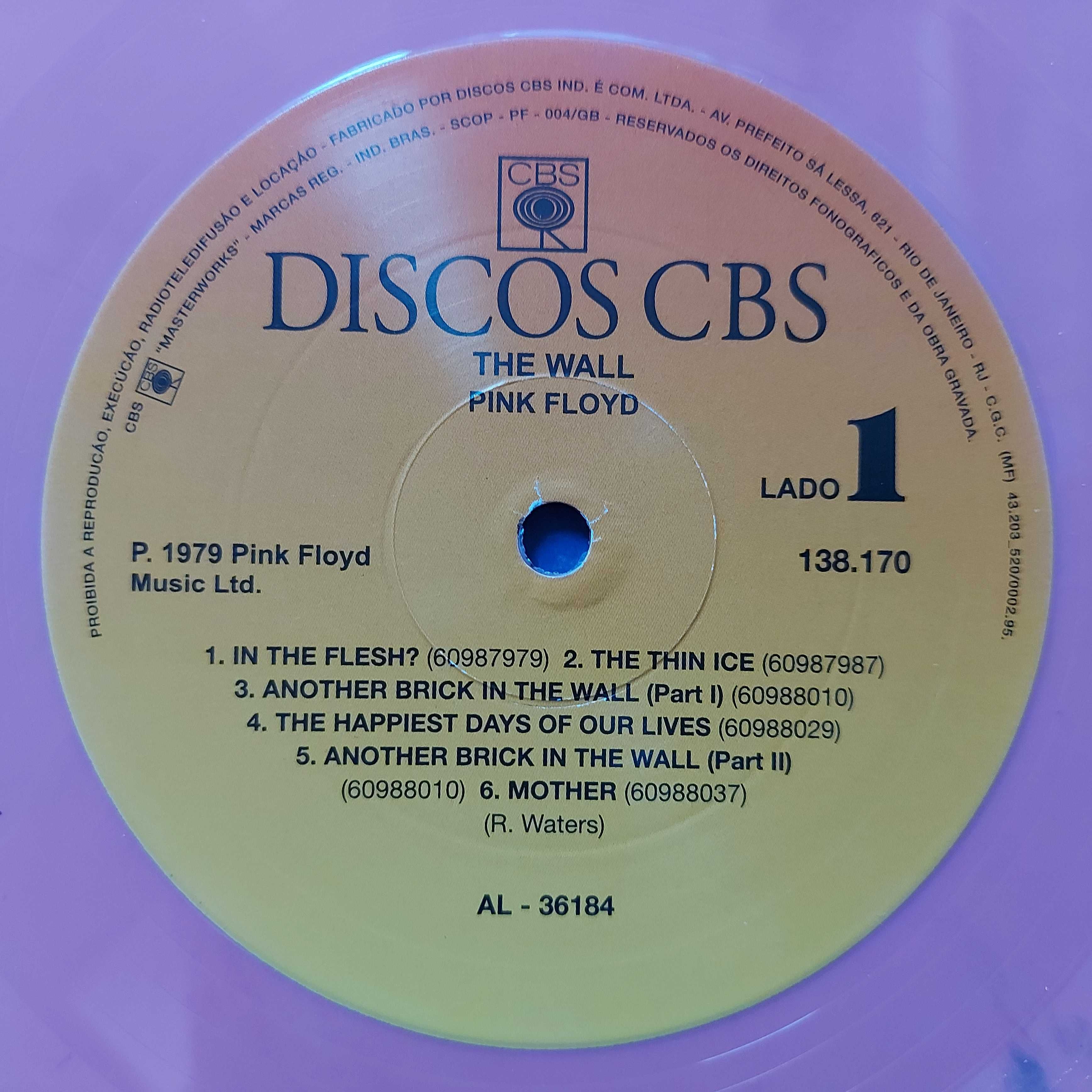 Pink Floyd  The Wall  Brazil  Picture, (NM/NM) + inne wydania