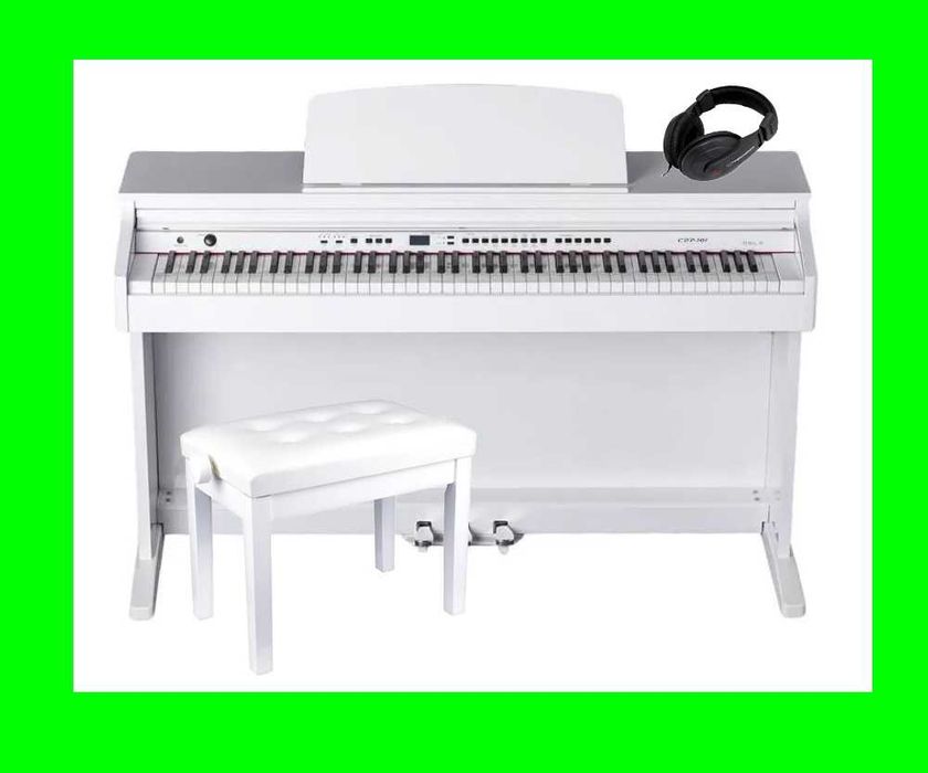 ORLA CDP 101  Pianino Biały Mat + ŁAWKA + Słuchawki | ZESTAW