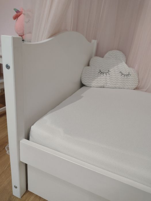 Łóżko 80x180 +materac+ szuflada+baldachim