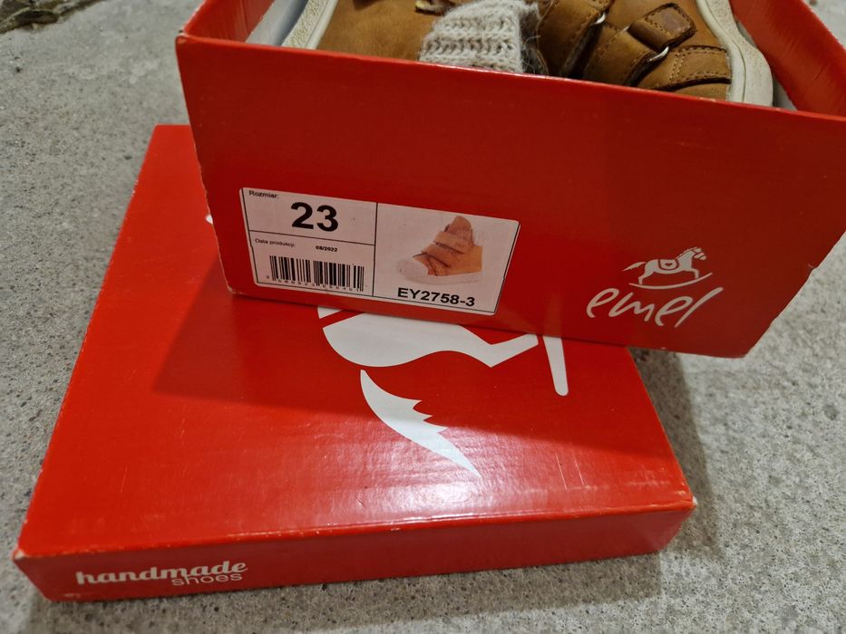 Buty emel trzewiki roz. 23 skórzane