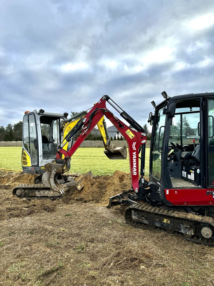 Usługi minikoparką roboty ziemne przyłącza wod-kan gaz wykop przeciski