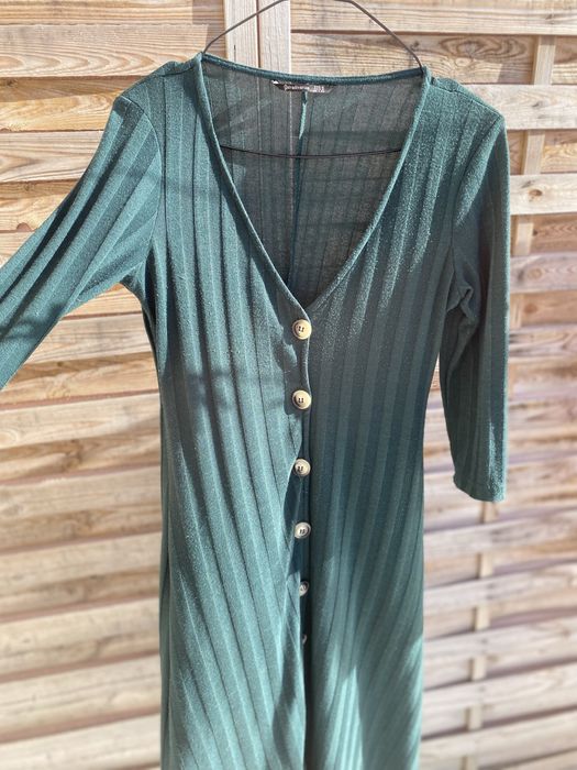 Vestido malha verde da Stradivarius