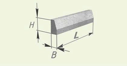 Бордюр дорожній 1000*200*80 Узин (виробництво)
