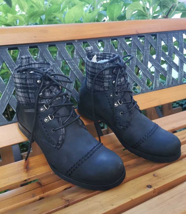 Trapery BUNKER Rozm.45 Skóra Naturalna Wkładka 29,5cm JAK NOWE