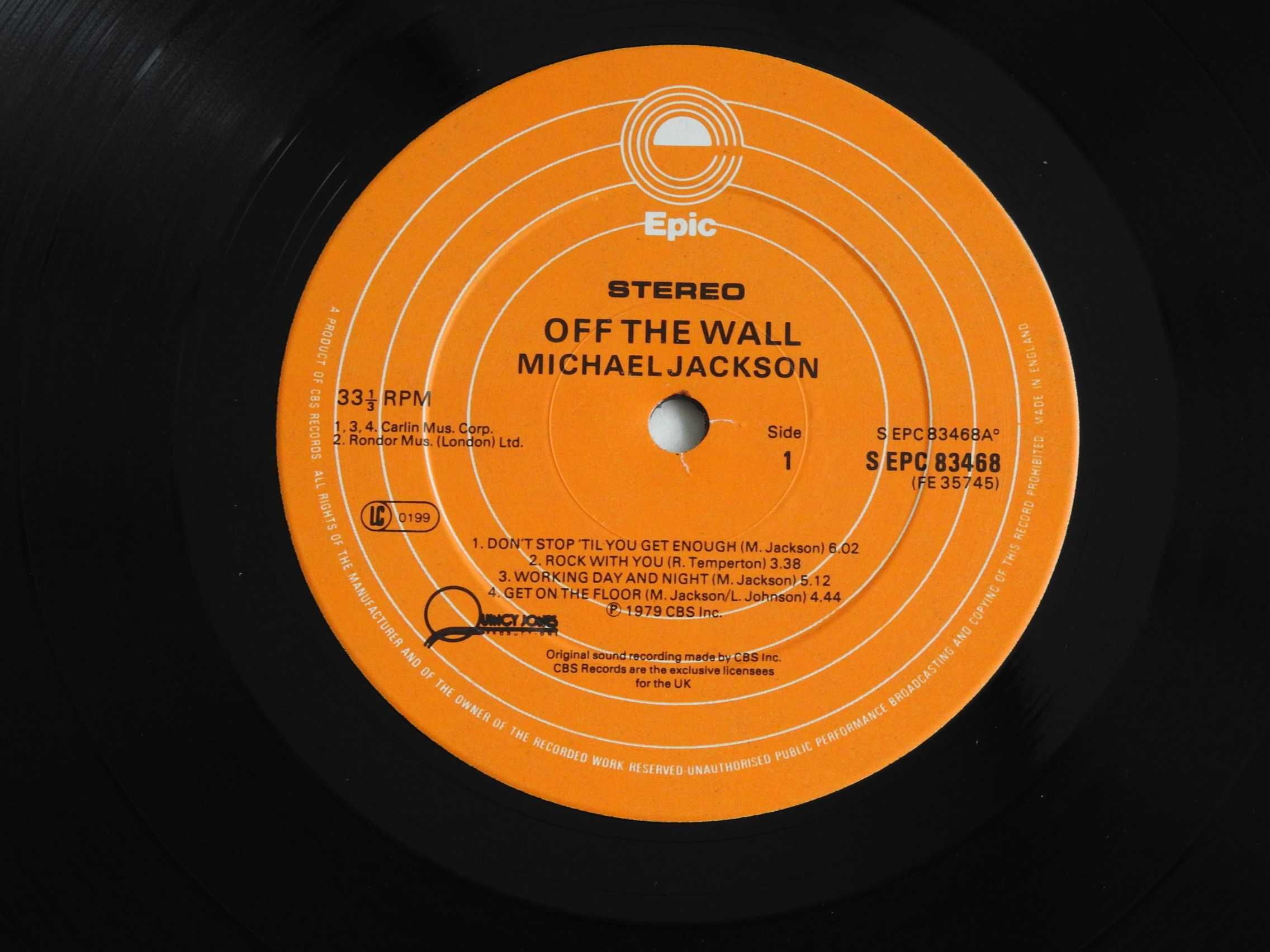 Michael Jackson ‎Off The Wall 1979 пластинка UK NM 1 press Британия