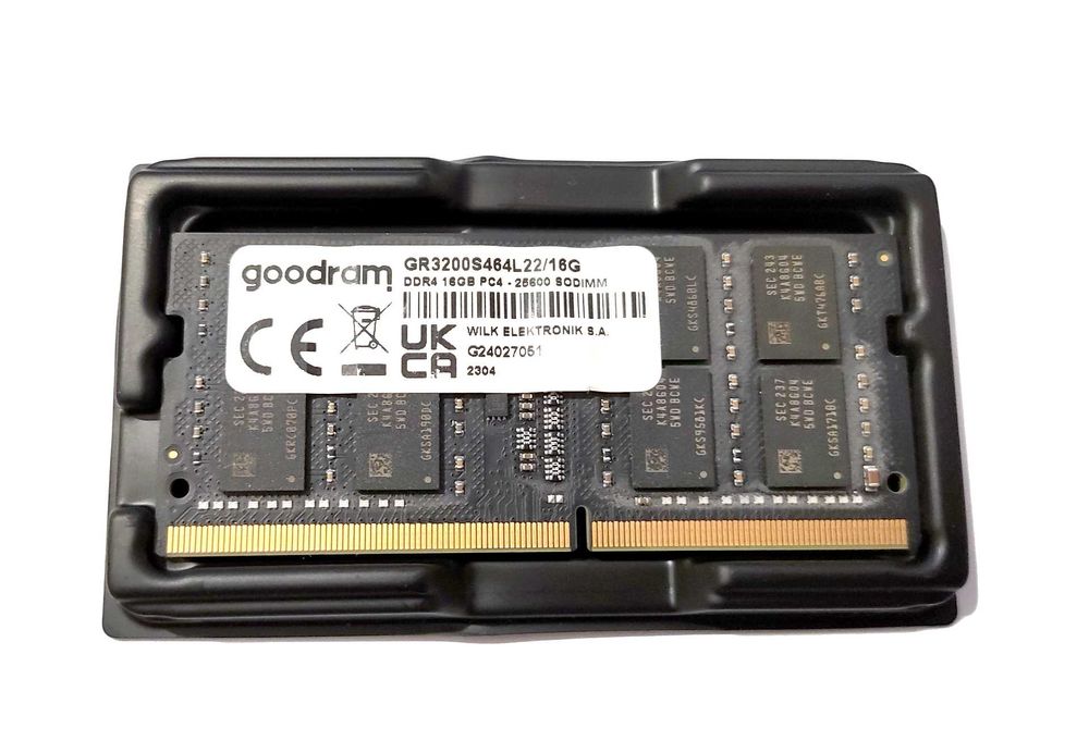 GOODRAM 16GB 1x16GB 3200MHz CL22 DDR4 SODIMM GR3200S464L22 pamięć ram