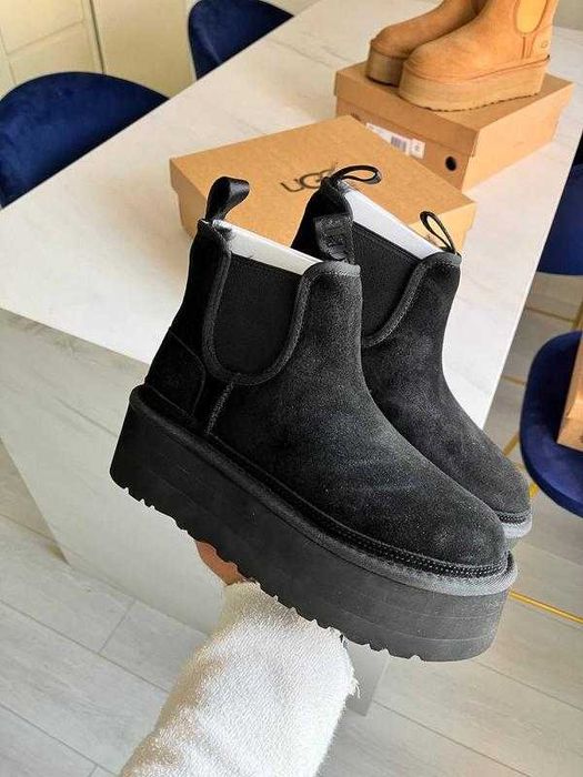 Угги/Угг/Уггі/Уги/Угі/UGG Australia Platform Chelsea Boot Black