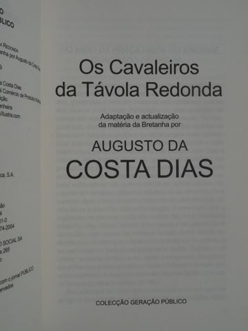 Os Cavaleiros da Távola Redonda de Augusto da Costa Dias