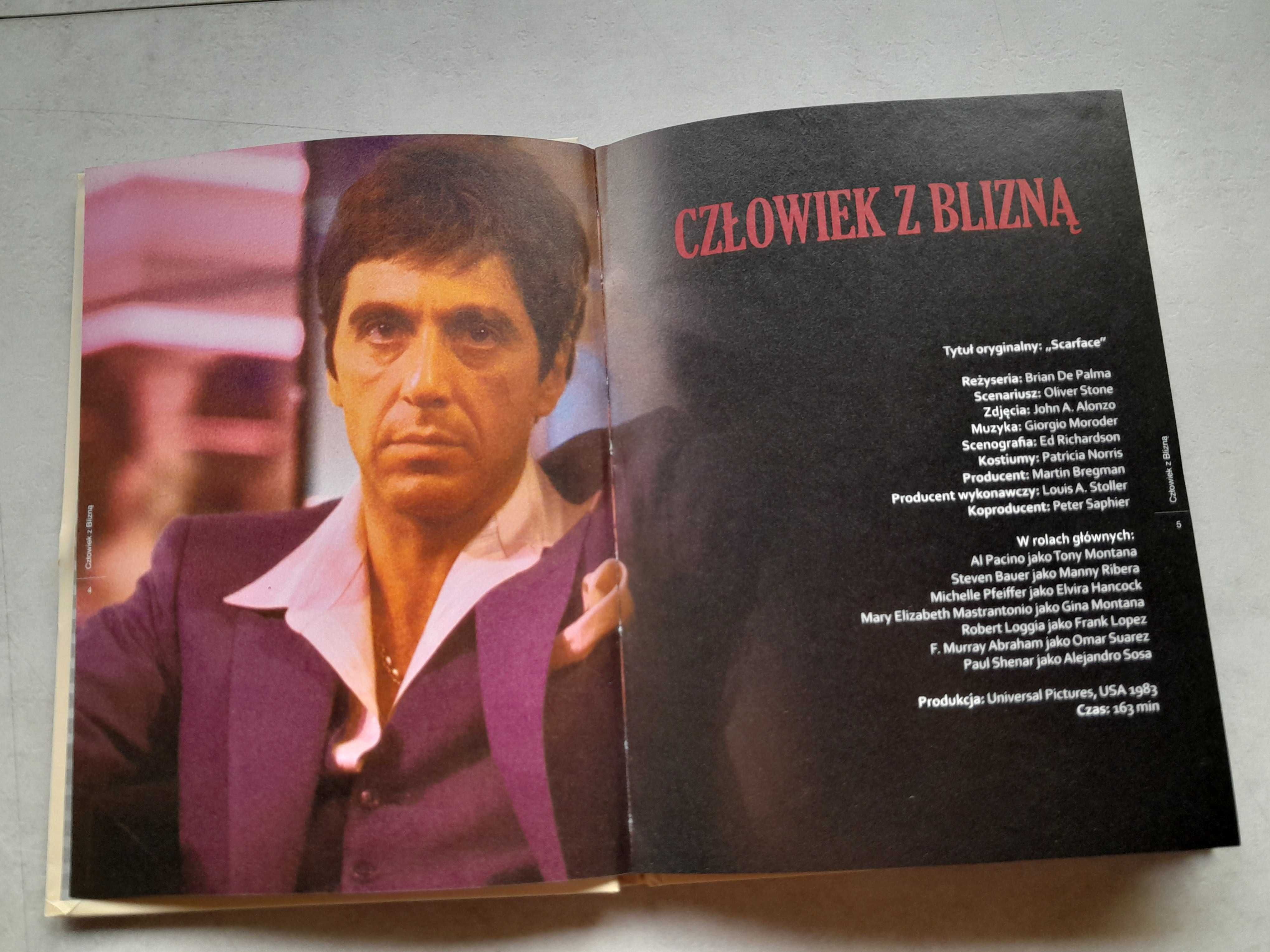 Film Człowiek z blizną Scarface Al Pacino płyta DVD z książką używana