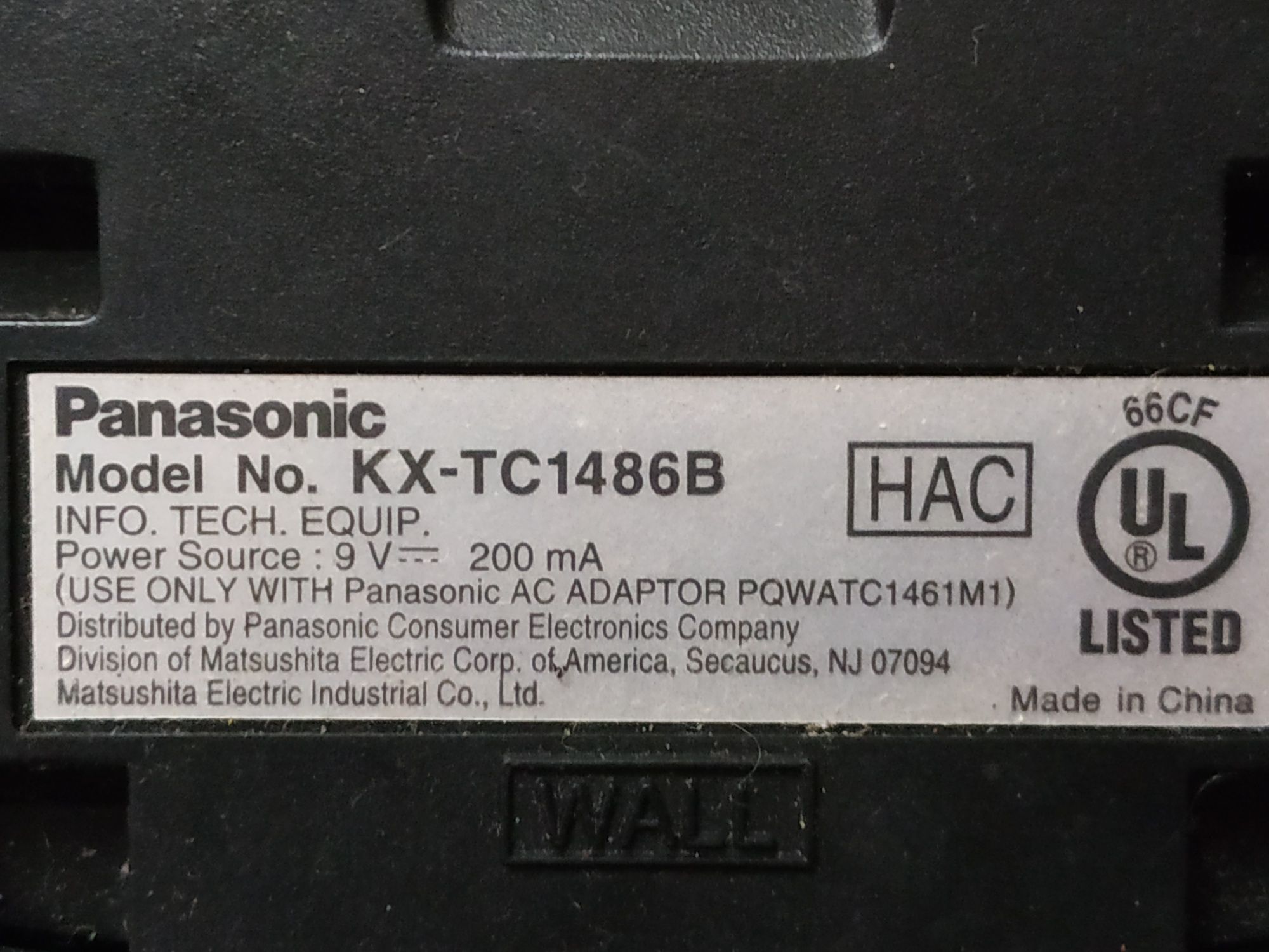 Телефон Panasonic KX-TC1486B Рабочий. Радиотелефон Или на запчасти