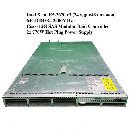Сервер Cisco UCS C220 M4 8SFF /2x E5-2670v3 /64GB