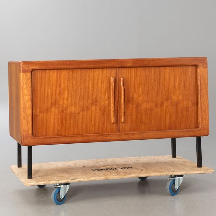 Komoda szafka tekowa Dyrlund Denmark vintage lata 70-te / roletki