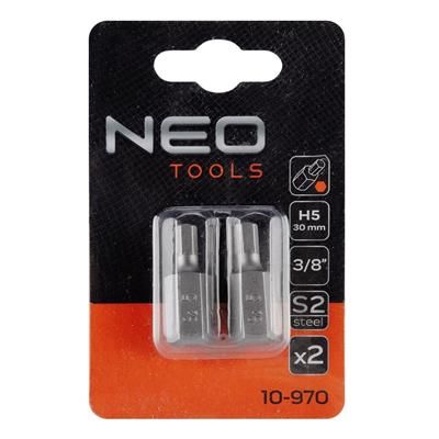 Końcówka HEX imbus 5mm L-30mm 3/8 S2 2szt Neo