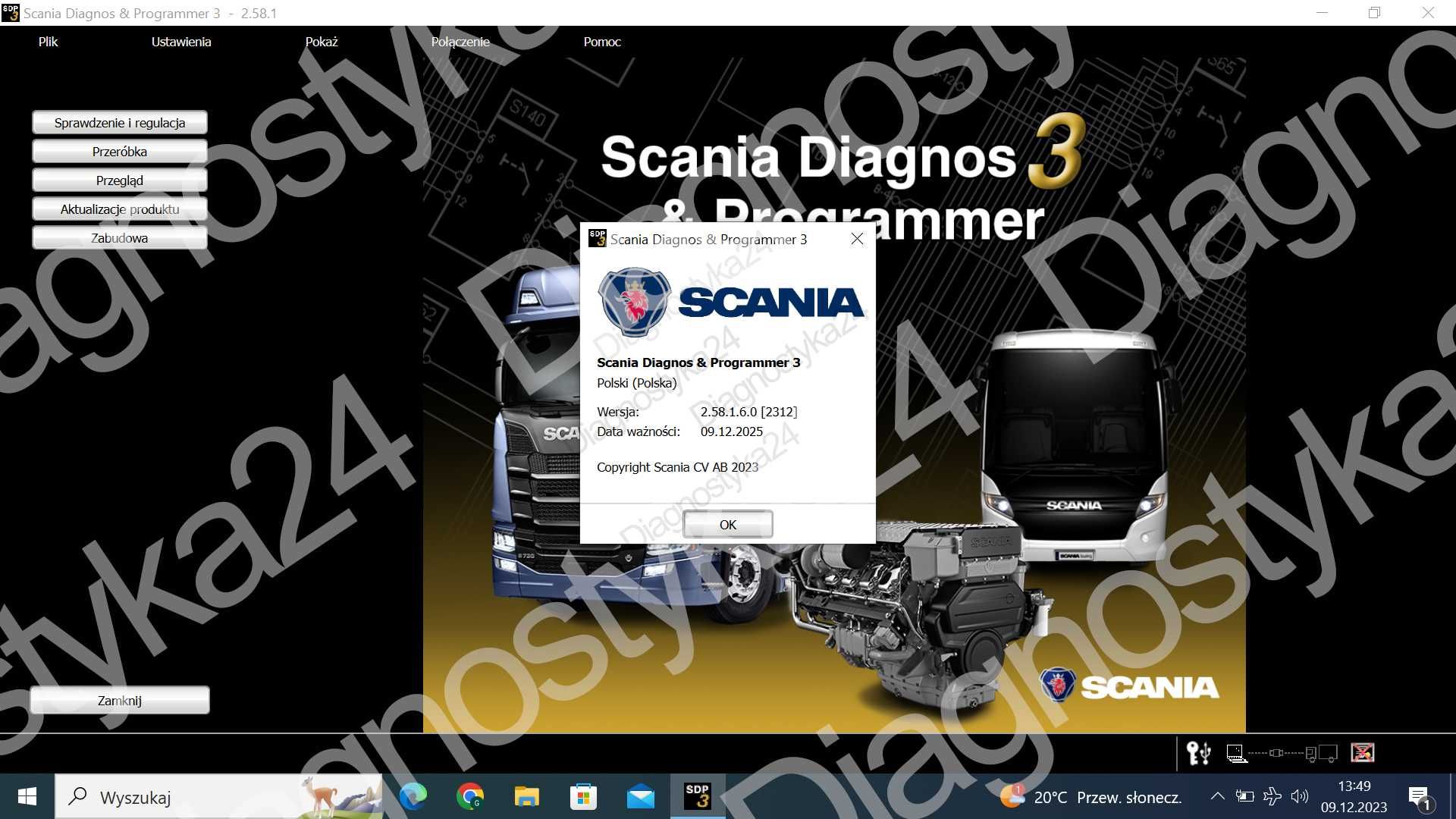 MEGA ZESTAW Scania SDP3 Serwis poziom ASO Laptop Interfejs GWARANCJA