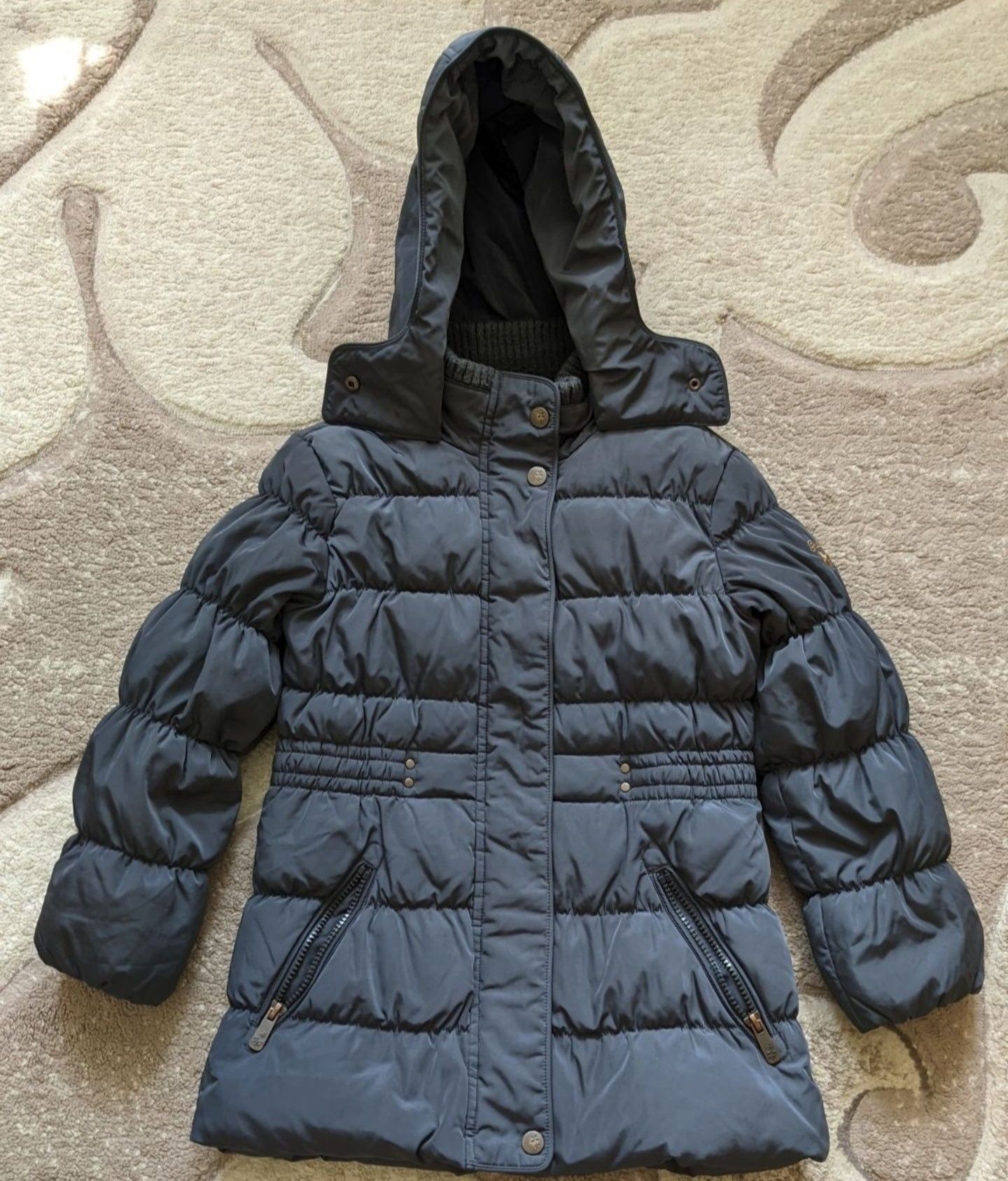 Дитяча куртка для дівчинки на весняно-осінній сезон. Темно-синій колір