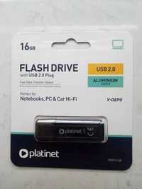 Pendrive Flash Drive 16GB USB 2.0 platinet (max 9 sztuk; 19zł/szt)