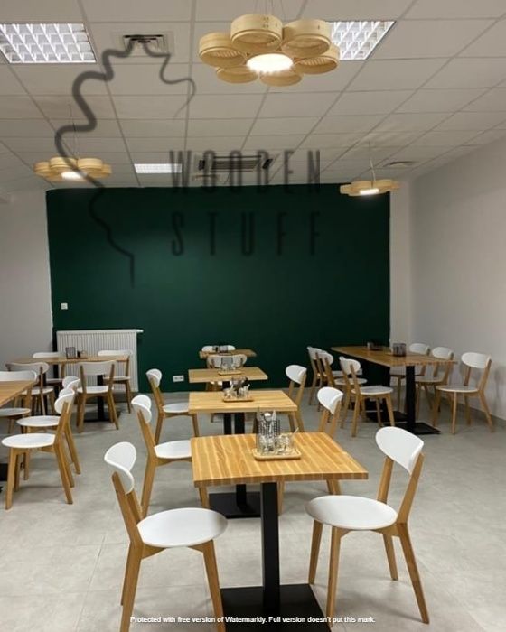 Stoły do restauracji, stoły na jednej nodze bukowy 80x80x4 cm