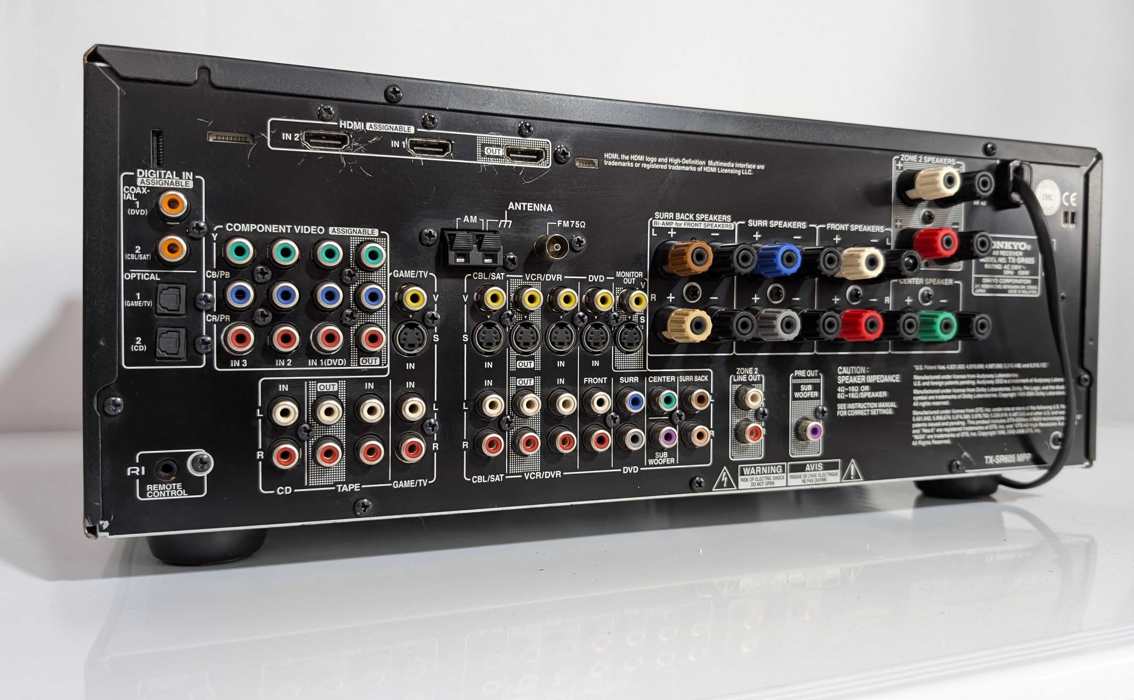 7.1 ресивер Onkyo TX-SR605, має 140 Вт/канал /HDMI /ЦАП /4-16 Ом/Dolby