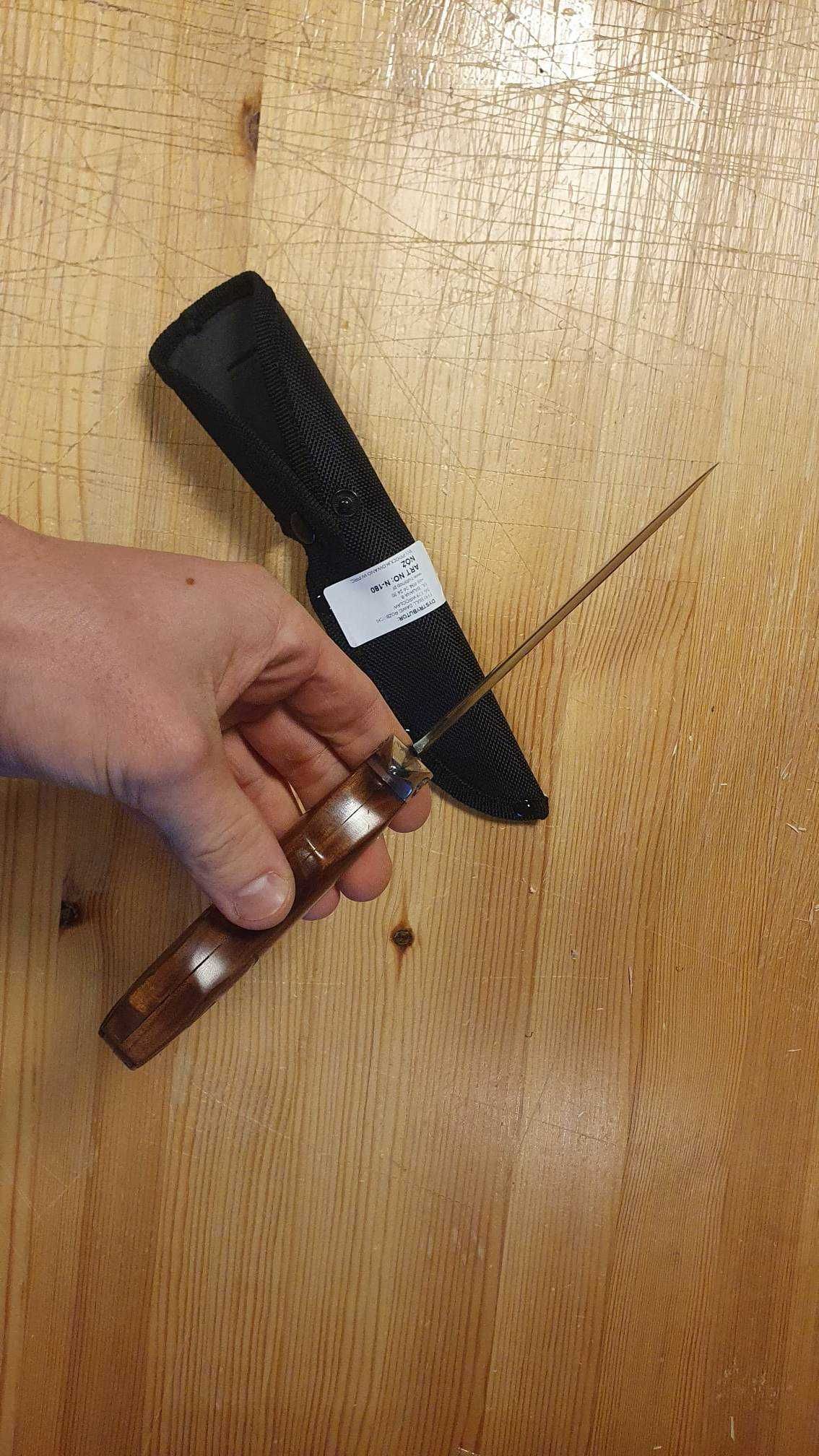 Nóż Myśliwski z przepięknymi zdobieniami z drewnianą Rękojeścią 25cm