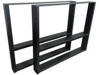 Nogi do stolika ławy z półką 50x50 profil 6x2 Industrial Loft Metalowe