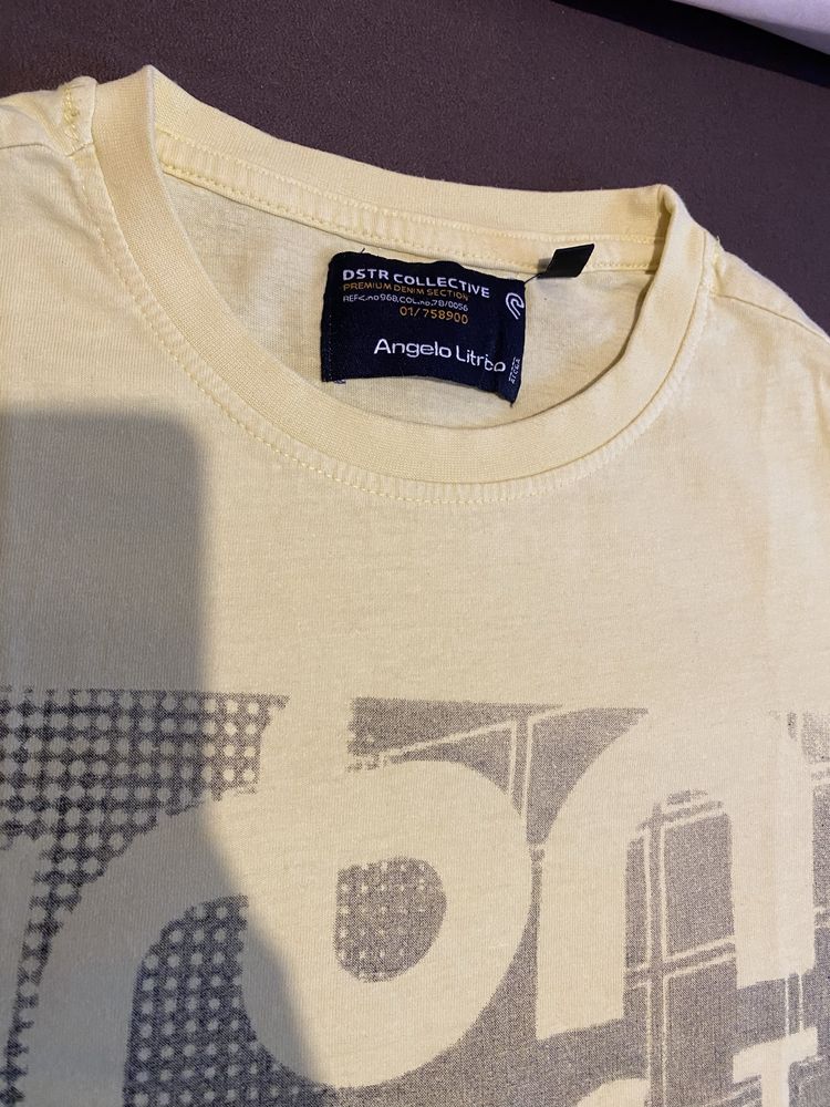 Żółty T-shirt męski M 40