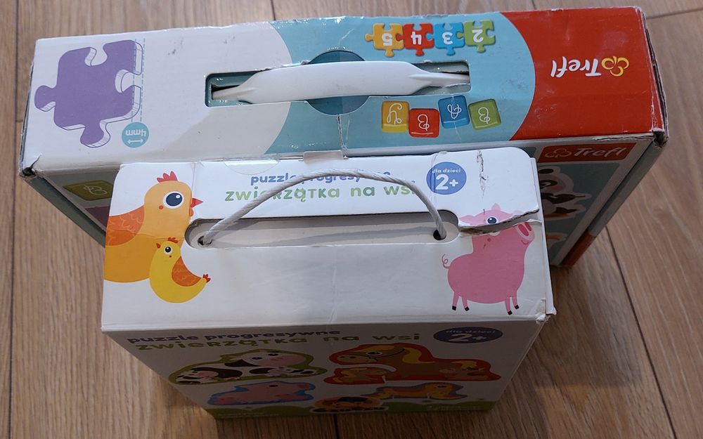 Czuczu gra dla dzieci "Zwierzątka na wsi", Trefl "Moje pierwsze puzzle