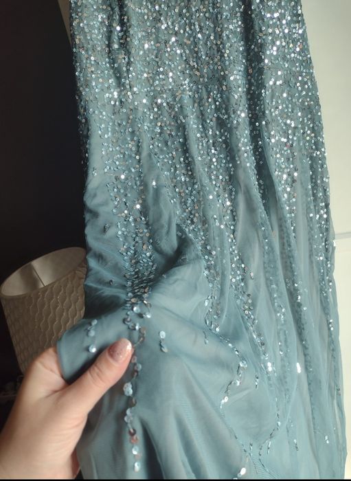 Wyprzedaż 2 sukienka 36 38 cekiny wesele świadkowa druhna i tiul mama