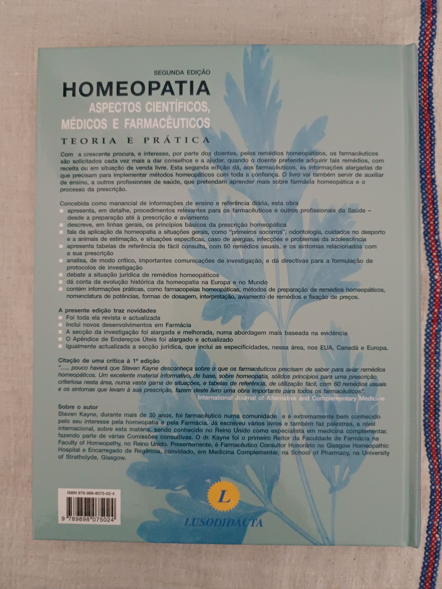 Livro "HOMEOPATIA, Aspectos Científicos, Médicos e Farmacêuticos