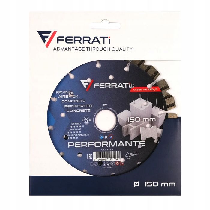 Tarcza Diamentowa 150Mm Ferrati Performante Beton Zbrojony