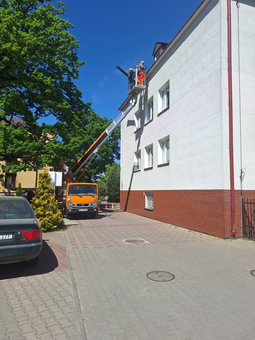 Wynajem, Podnośnik koszowy, zwyżka 22- 30m, wycinka drzew, mycie okien