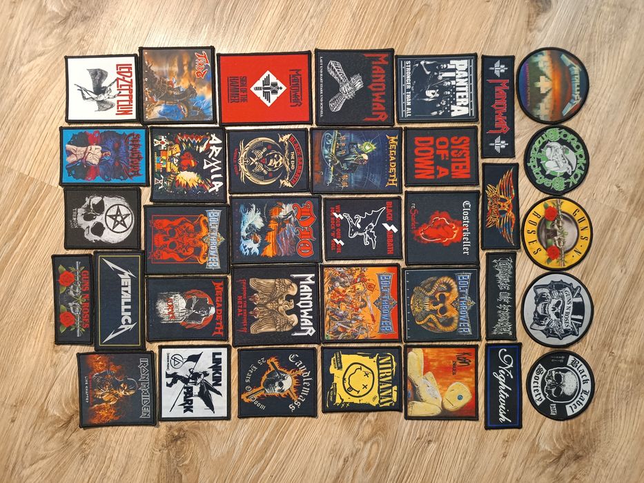 1 naszywka Bolt Thorwer Manowar soad Guns n Roses Nirvana Megadeath