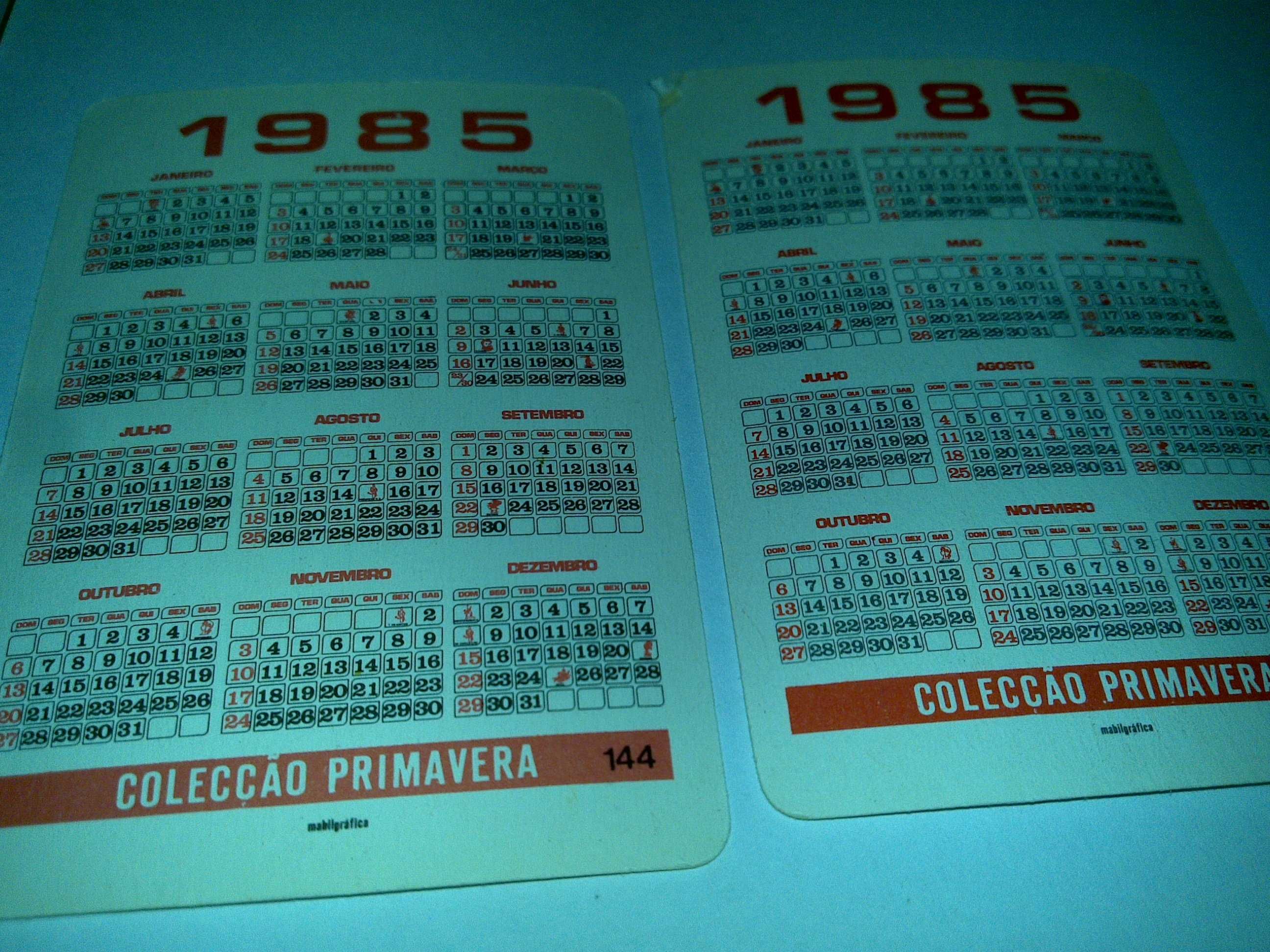 flores - coleção primavera (100 calendários) 1985 rara